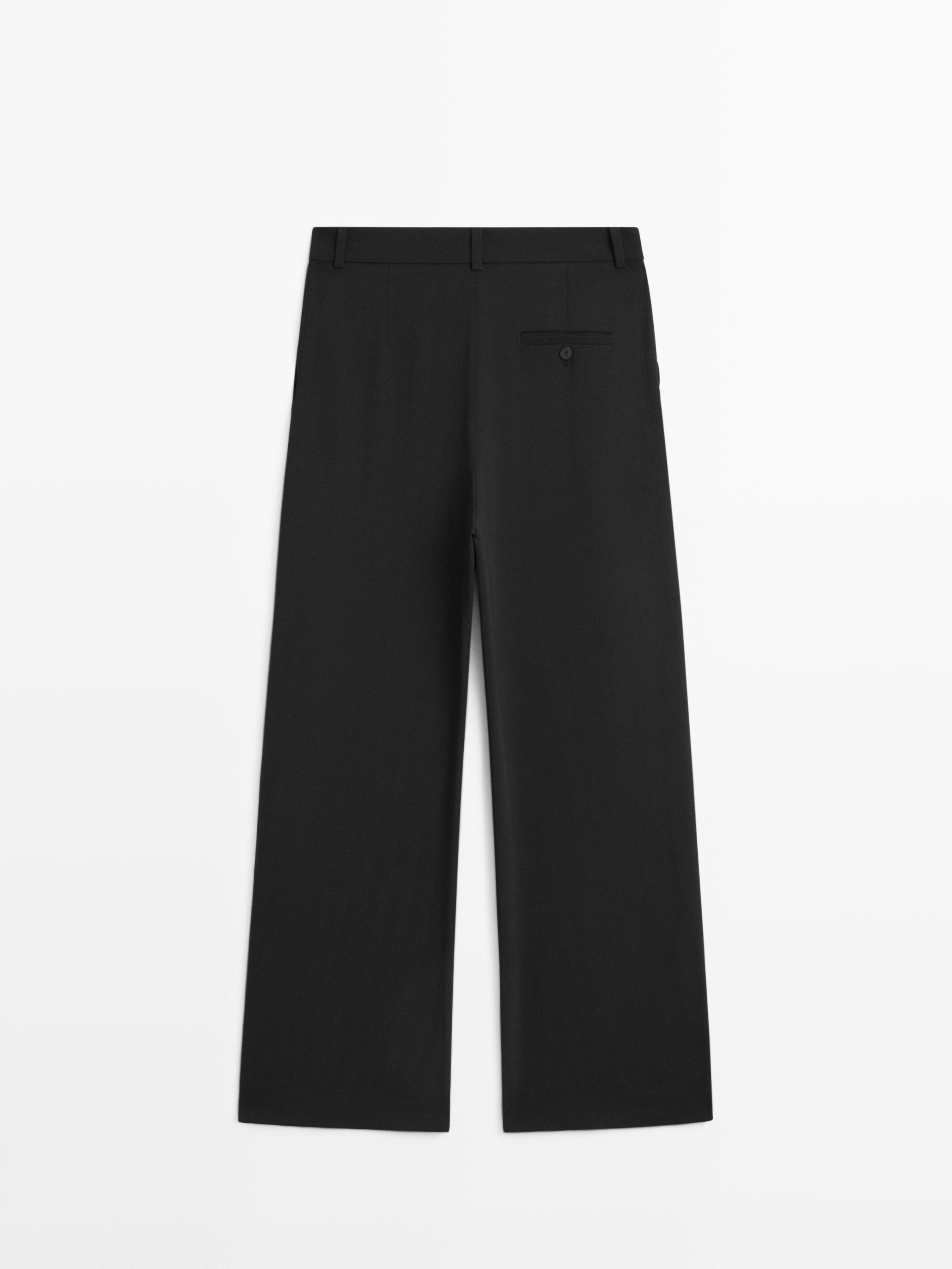 Pantalon laine coutures apparentes